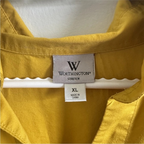Worthington’s Stretch Button Up Shirt Women’s XL Work Blouse Business Casual - Picture 2 of 7